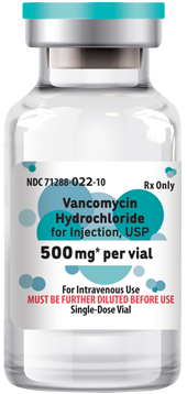 Vancomycin Hydrochloride for Injection, USP 500 mg per vial